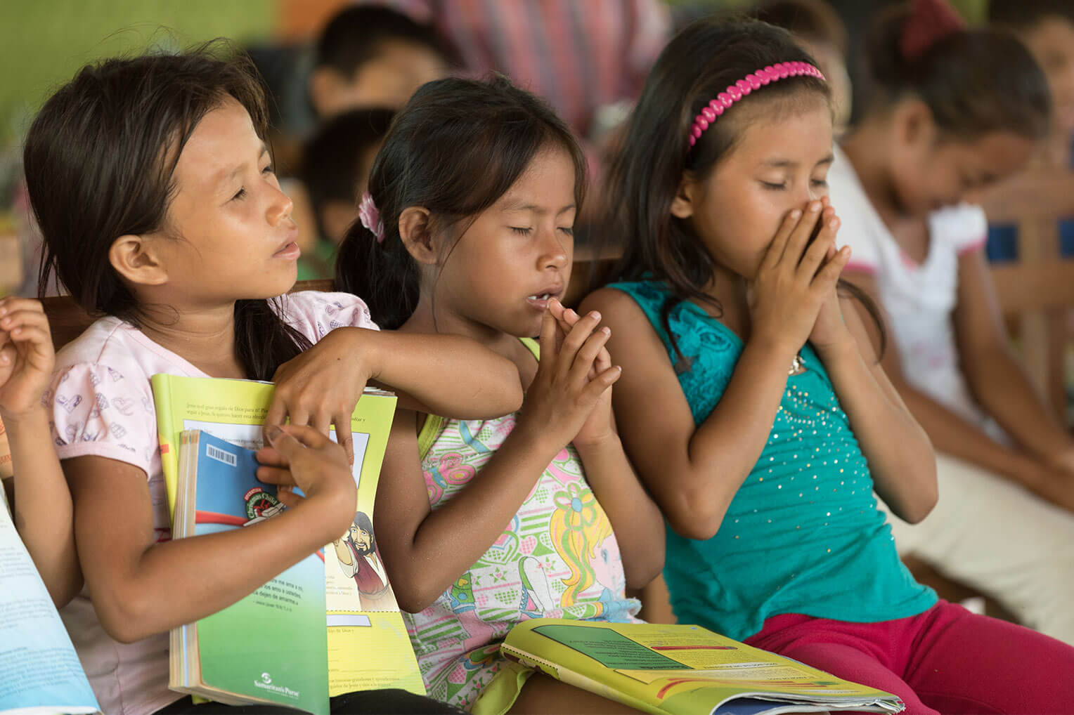 Girls praying