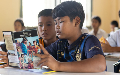 Cambodian school children