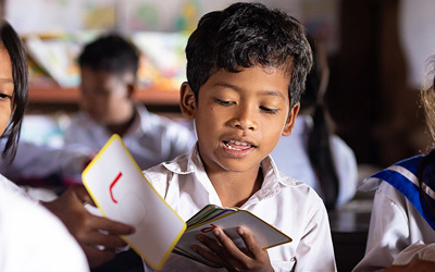 Cambodian school children