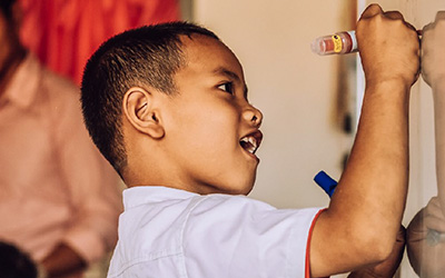 Cambodian school children