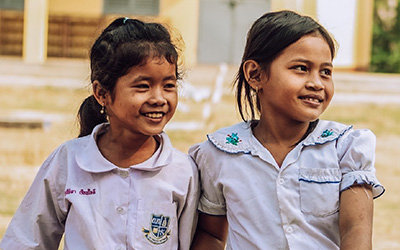 Cambodian school children