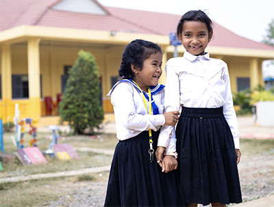 Cambodian school children