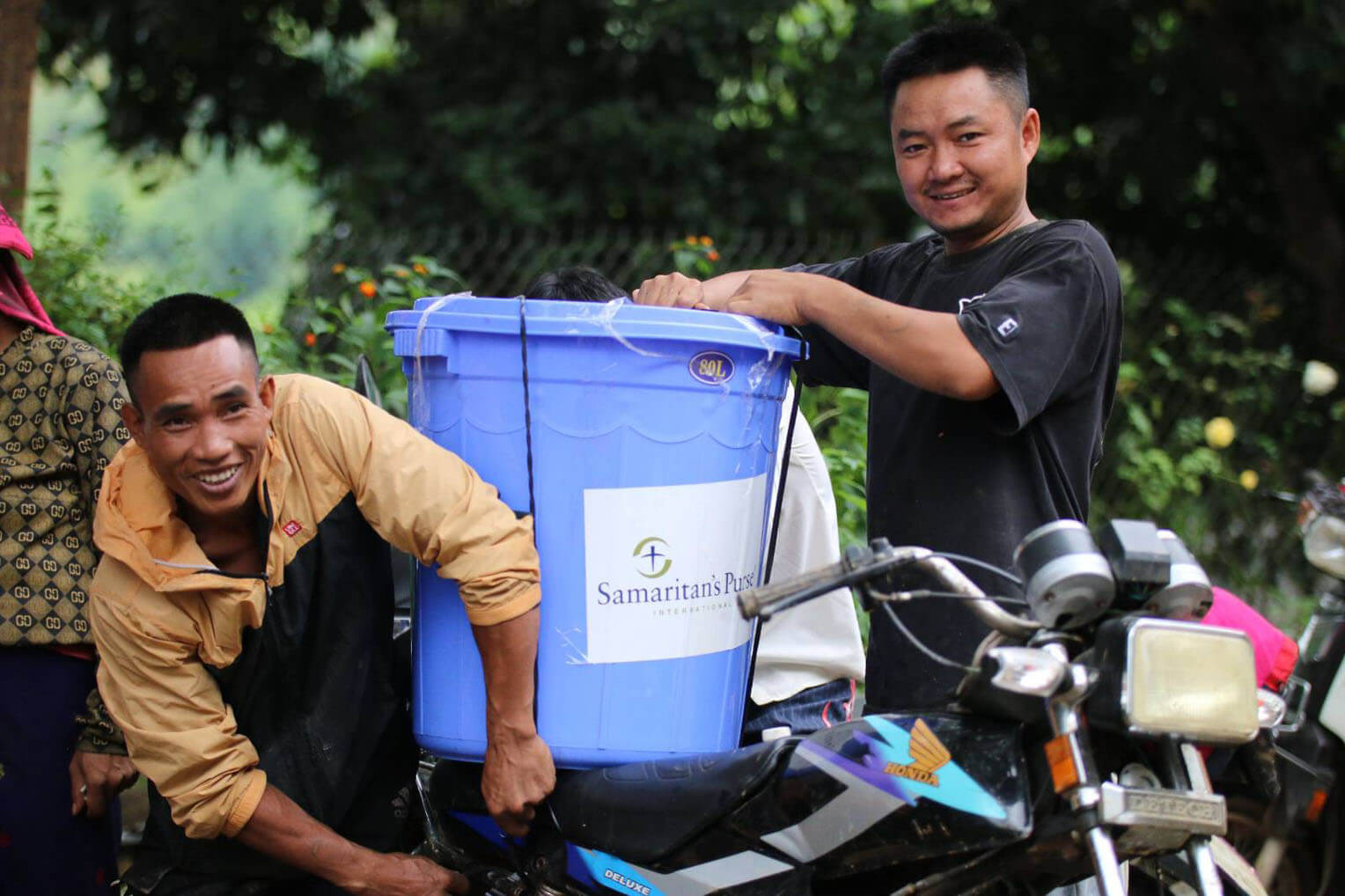 delivering relief supplies