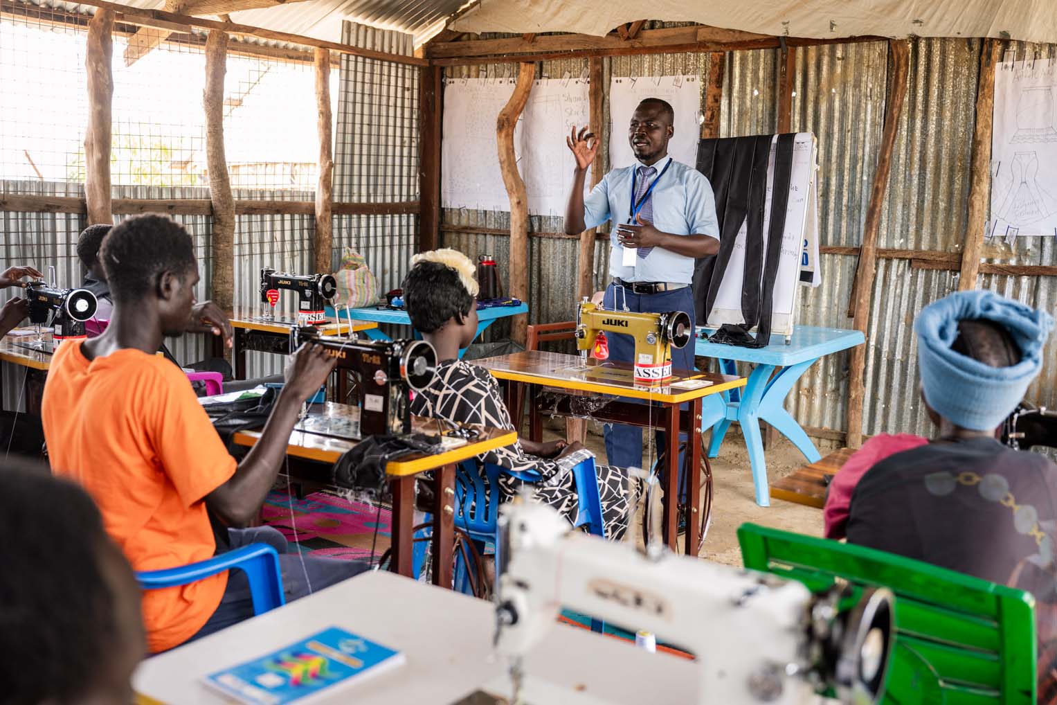 Tailoring class in South Sudan