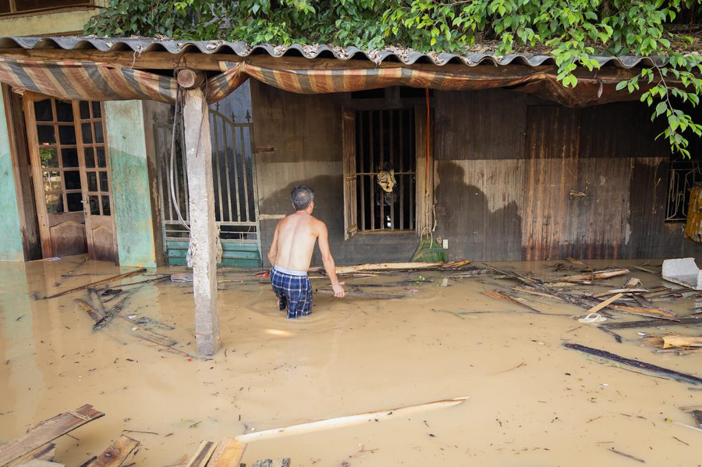 STREETS AND HOMES ARE STILL FLOODED IN NORTHERN VIETNAM AFTER TYPHOON MATMO.